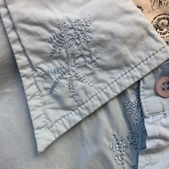 Guess Mens Long Sleeve Shirt- Blue - Picture 8 of 9